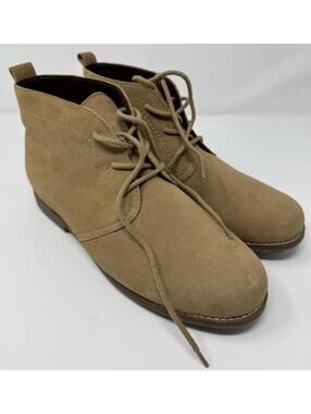 White Mountain Women's Brown Natural Auburn Lace Up Booties Shoe Size 9.5